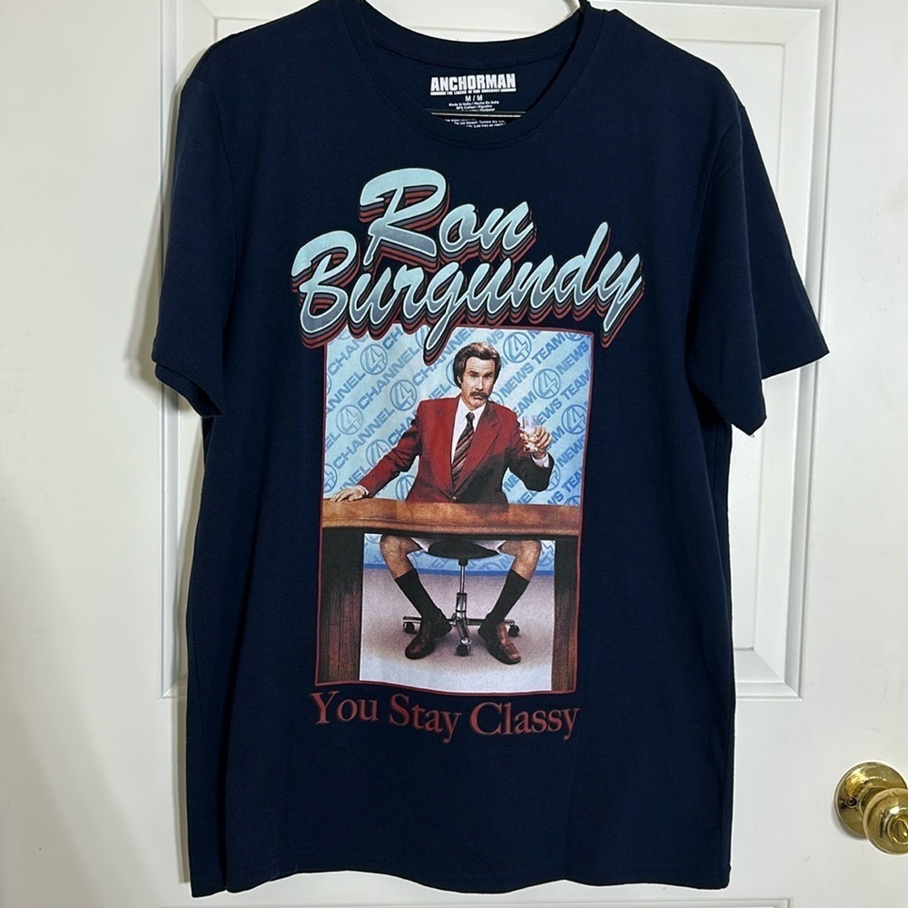Ron Burgandy “You Stay Classy” t-shirt NWOT